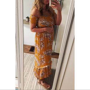 Yellow floral dress